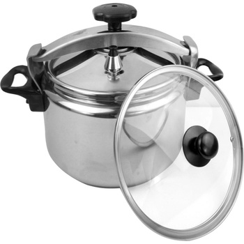 Elekom Тенджера под налягане ЕК-С11, 11 л. , 2 капака, Допълнителен силиконов ринг, Индукция, Инокс (ek-С11)