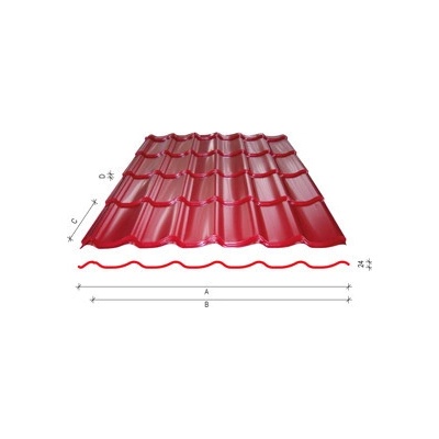 Satjam Roof RC Tašková tabule 1100 Crown BT RAL 8017 hnědá