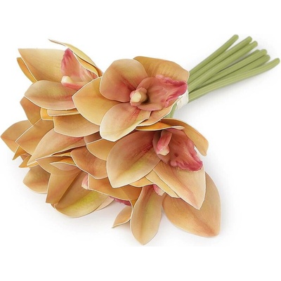 Umělá orchidej svazek - 2 krémová