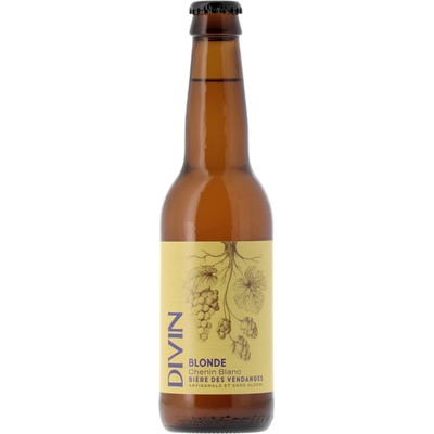 Divin Bière des Vendanges Golden Ale Chenin Blanc nealkoholické pivo 0,2 % 0,33 l (sklo)