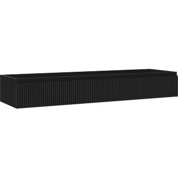 Mexen Rivel шкаф за баня под мивка 160 см, 1 чекмедже, оребрен, черен мат (91A20-16023-1-BF71)