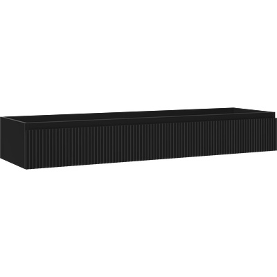 Mexen Rivel шкаф за баня под мивка 160 см, 1 чекмедже, оребрен, черен мат (91A20-16023-1-BF71)