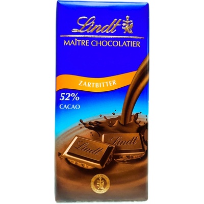 Lindt Maitre Chocolate Zartbitter 52% Cacao tmavá 100 g