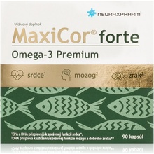 MaxiCor Forte Omega-3 Premium kapsle pro normální činnost srdce a mozku 90 kapslí