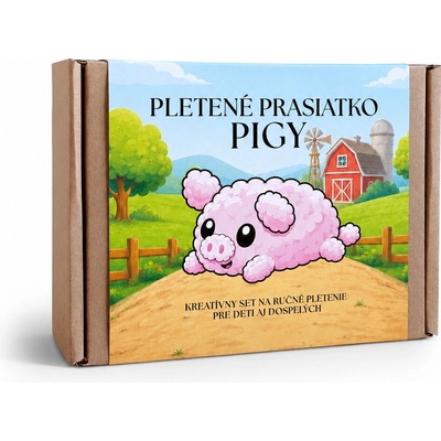 Mellowem Kreatívna sada na ručné pletenie Prasiatko Pigy