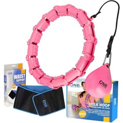 ONE FITNESS SET HULA HOOP + WAIST BELT Růžová,Černá – Zbozi.Blesk.cz