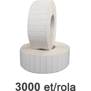 ZINTA Ролка с бели пластмасови етикети ZINTA 50x15мм, 3000 етикета/ролка (50X15X3000-PE)