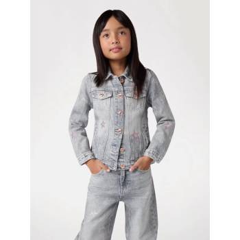 GUESS Деним сиво яке за момиче с цветни камъчета Guess