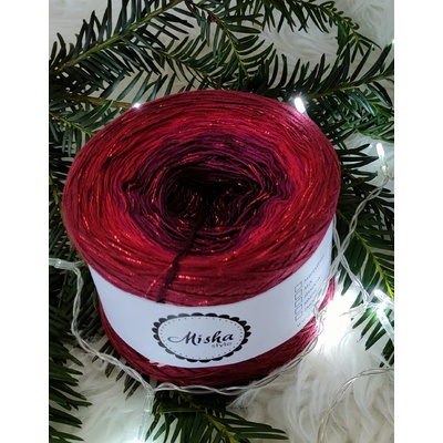 Mishastyle Adventní čas (červený lurex) 3nitka návin: 1200m