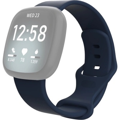 PROTEMIO BUTTERFLY Silikonový řemínek pro Fitbit Versa 3 / Fitbit Sense tmavomodrý 38609