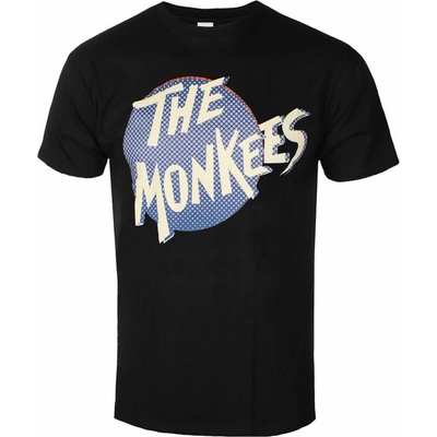 Metal ROCK OFF Monkees Retro Dot Logo BL černá
