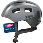 ABUS Youn-I 2.0 bicycle helmet - with light for children, teenagers and young adults - for girls and boys - silver, size M - 40157 (40157)