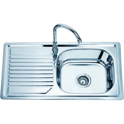 Кухненска мивка ICK 8244 L, алпака, лява, със сифон, 81x43.5см (8244 L)