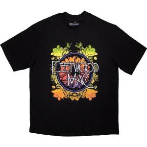 Fleetwood Mac Circle Floral Logo Oversized Black S Риза (FMOSTS28MB01)