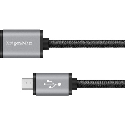 Kruger&Matz KM0332 USB-micro USB zásuvka-zástrčka, 1m