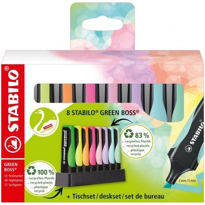 Zvýrazňovač STABILO Green BOSS 8 ks
