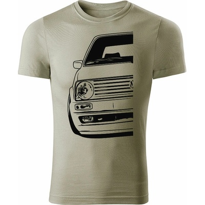 T-ričko Volkswagen Golf Mk2 GTi Half pánske tričko trávová zelená čierna
