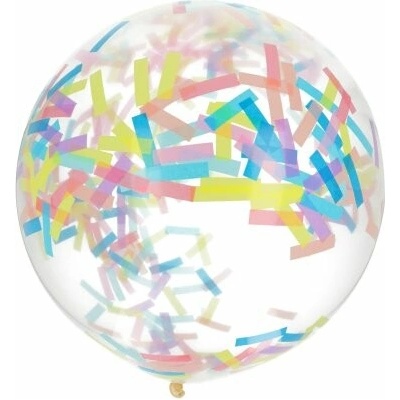 Folat BV Balónek 24" 61cm transparentní s konfetami