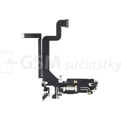 Flex kábel nabíjania iPhone 14 Pro Max - nabíjací konektor, mikrofón Farba: Čierna