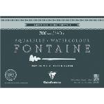 Clairefontaine Fontaine Black Cold-Pressed Glued Pad On 4 Sides Скицник 15 18 x 26 cm 300 g (975302C)