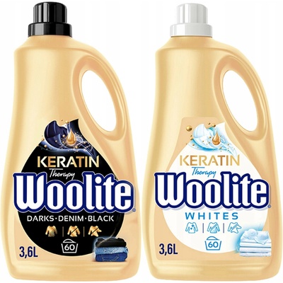 Woolite Tekutý prací prostředek na černé + bílé 2 x 3,6 l