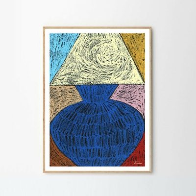 Moikka Plagát Blue Lady by Stine Belden Røed 50x70cm