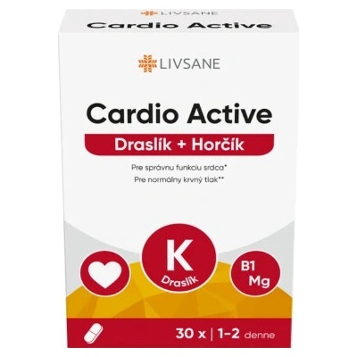 LIVSANE Cardio Active Draslík + Hořčík 30 tablet
