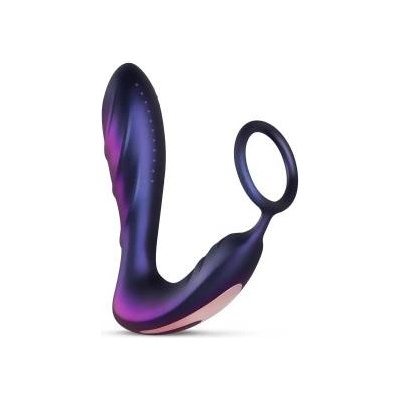 Hueman Black Hole Anal Vibrator & Support Ring, 10 Modes, Silicone