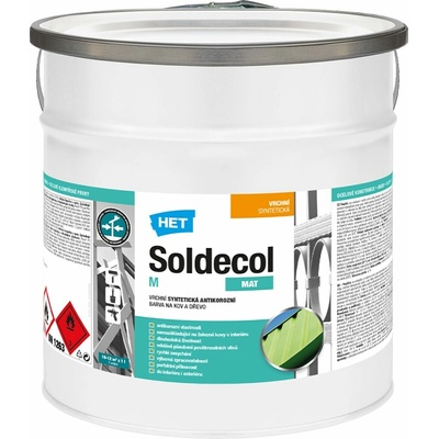 HET Soldecol M syntetická antikorózna rýchloschnúca farba na kov a drevo 5 l Biela