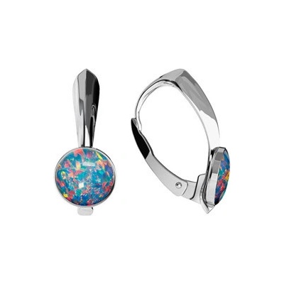 Nubis stříbrné opálové náušnice NBP37-OP01