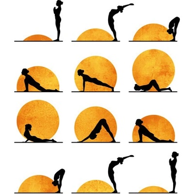 Plagát, Obraz - Kubistika - Yoga sun, 40 × 60 cm