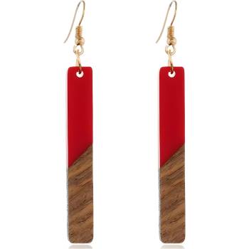 HARAHU Обици wo-32692 - Червена kp32692 (wo-32692)