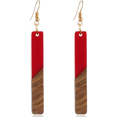 HARAHU Обици wo-32692 - Червена kp32692 (wo-32692)