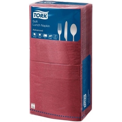 Tork ubrousky papírové 2 V bordó 33x33cm