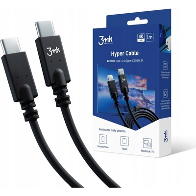 3MK 3MK464550 USB-CUSB-C 100W, 1m, černý
