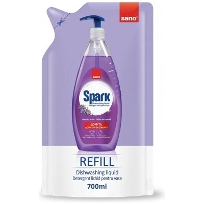 Sano Spark препарат за съдове лавандула пълнител 700ML (6343748i)