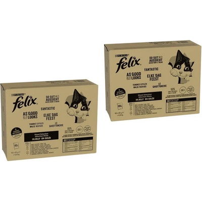 Felix Fantastic hovězí kuře tuňák treska jelly 160 x 85 g