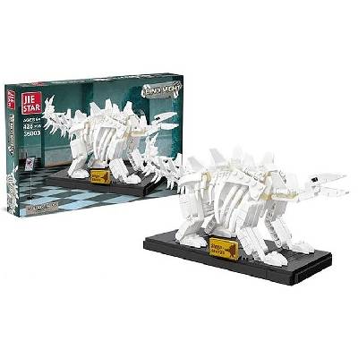 Конструктор Raya Toys - Dino Might, Скелет на Стегозавър, 428 части (504122359)
