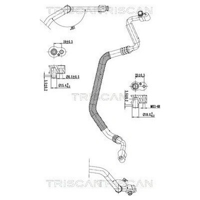 Vysokotlaké / nízkotlaké vedení, klimatizace TRISCAN 9010 29010 (901029010)