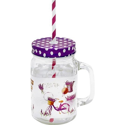 SKLENICE MASON S BRČKEM LEVANDULE 450 ML