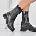 Tinti Shoes Дамски кубинки с дантела Nina black