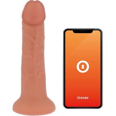 Oninder - bogotÁ vibrator dildo 9 speeds natural 17.5 cm -o- 4 cm - free app, small