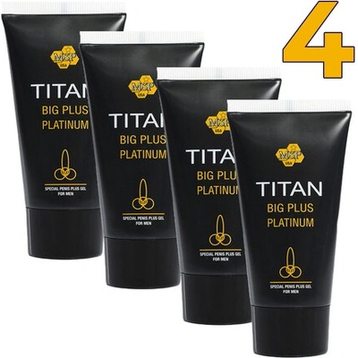 4 x Titan gel - Титан гел платинум за уголемяване на пениса