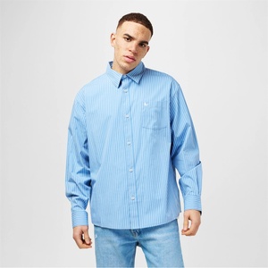 Jack Wills Риза Jack Wills Men's JW Long-Sleeve Plain Shirt - Sky Blue