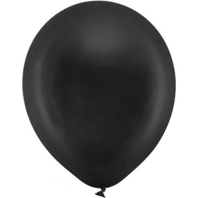 Party Deco Латексови Балони Металик, Черно 30см (rb30m-010)