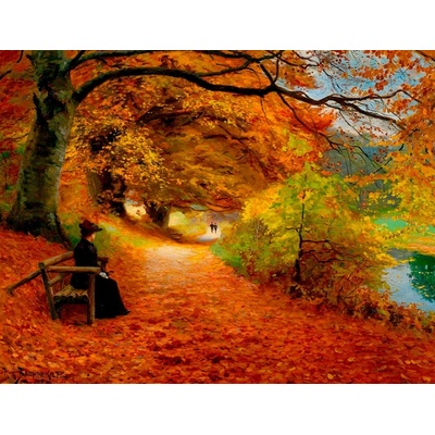 Podzimní cesta 50x65cm - Hans Andersen Brendekilde