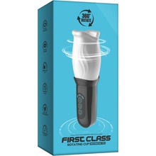 Funny Me First Class rotačný orálny masturbátor čierno-biely