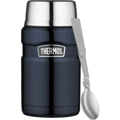 Thermos termoska na jídlo s šálkem a skládací lžičkou 710 ml tmavě Modrá