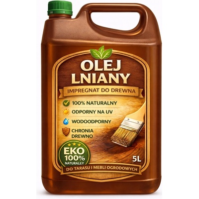 LNĚNÝ OLEJ 5L Impregnace na Dřevo EKO Přírodní Terasa Nábytek – Zbozi.Blesk.cz