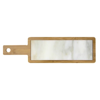 Horecano HORECANO-Бамбукова дъска за сервиране с мраморна плоча 45х13х1.5 cm (мрамор 30х10х1 cm) (1270SJ4508) (0147125)